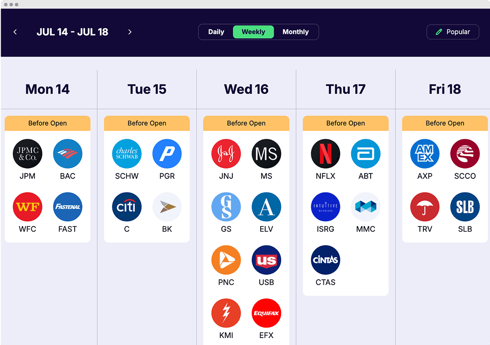 Earnings Tracking