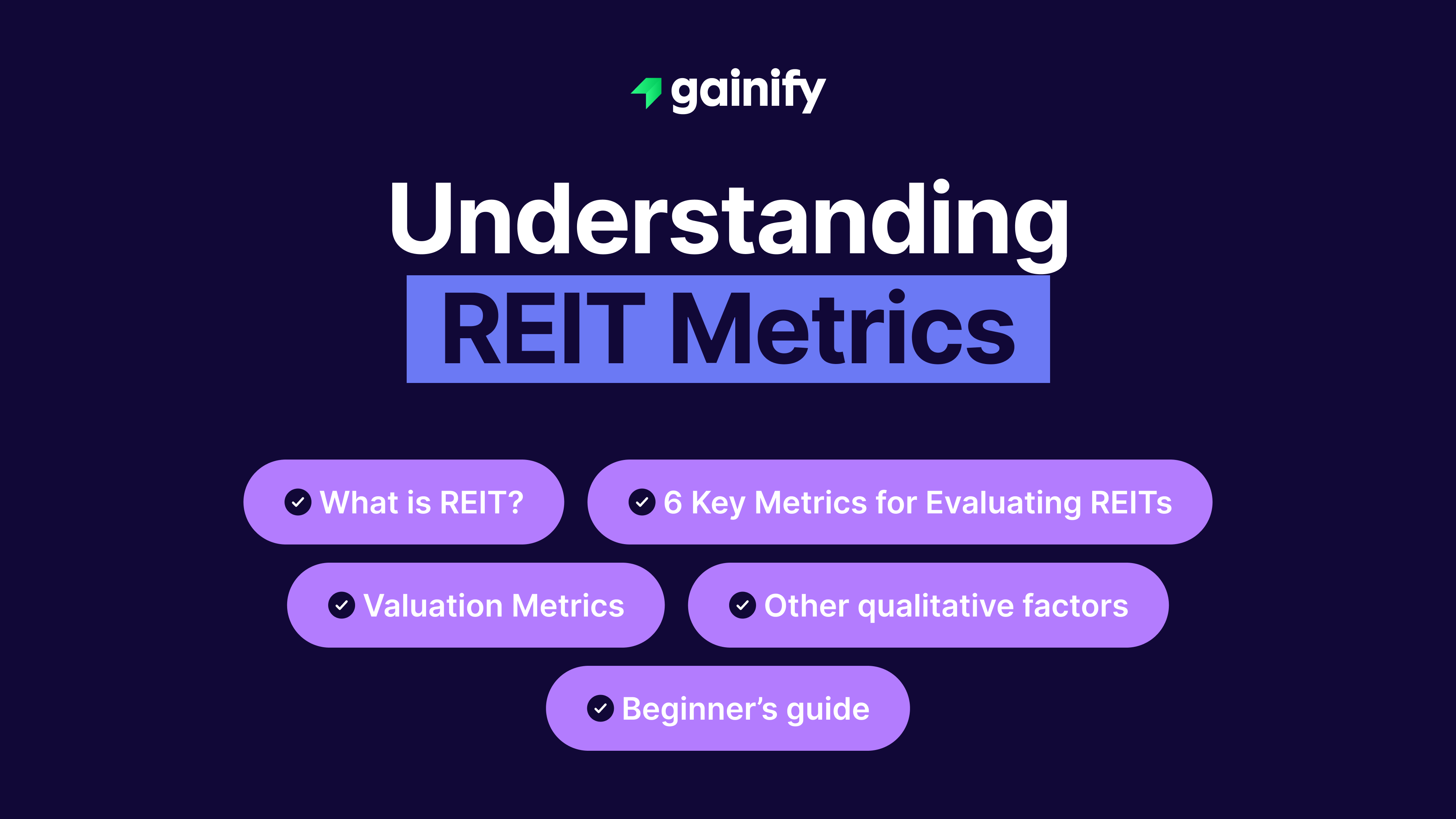 Understanding REIT Metrics