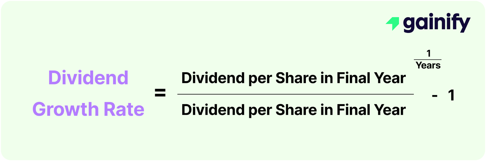 Dividend Growth Rate (CAGR) Formula