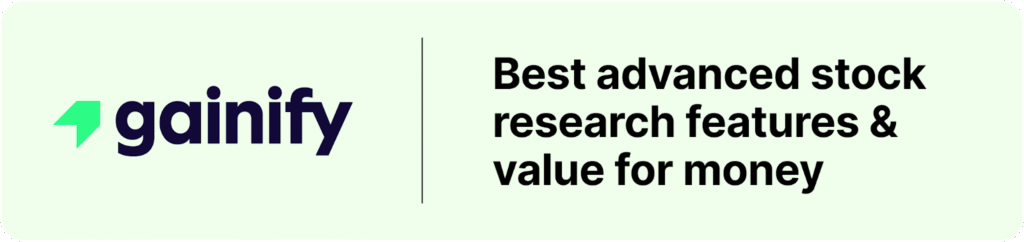 gainify best advanced stock research features and value for money