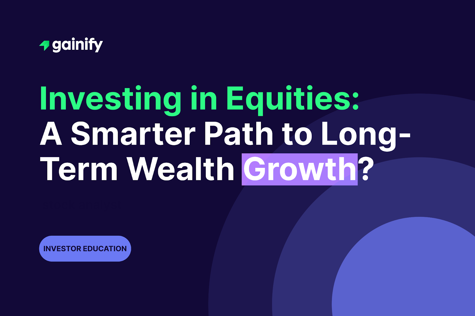 Investing in Equities