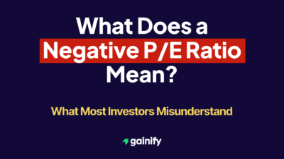 What Does a Negative P/E Ratio Mean