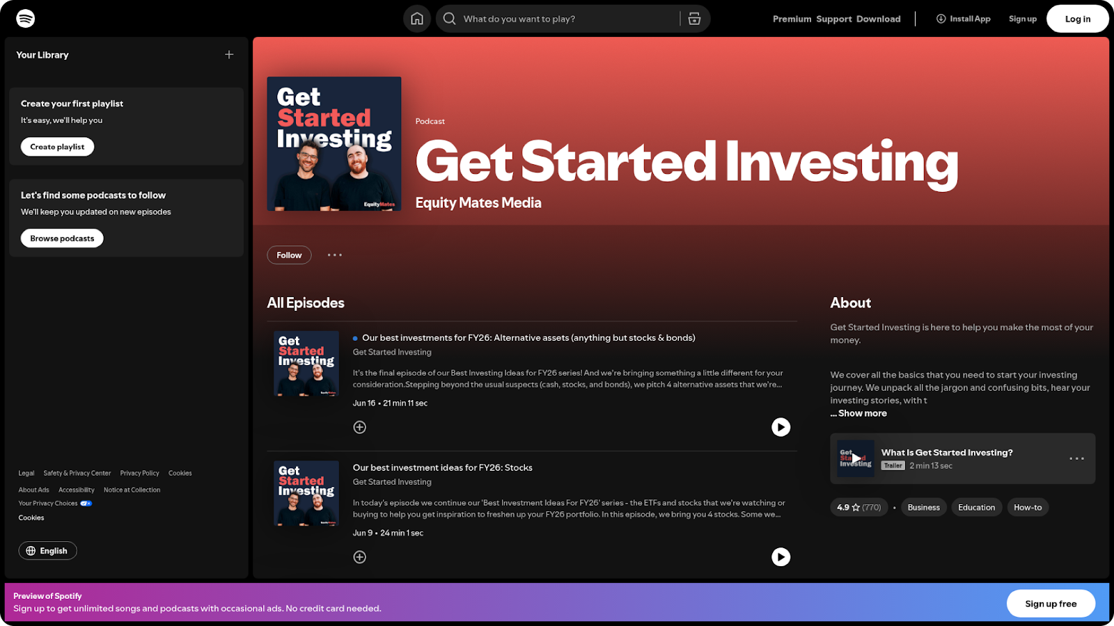 best investing podcasts - Get Started Investing