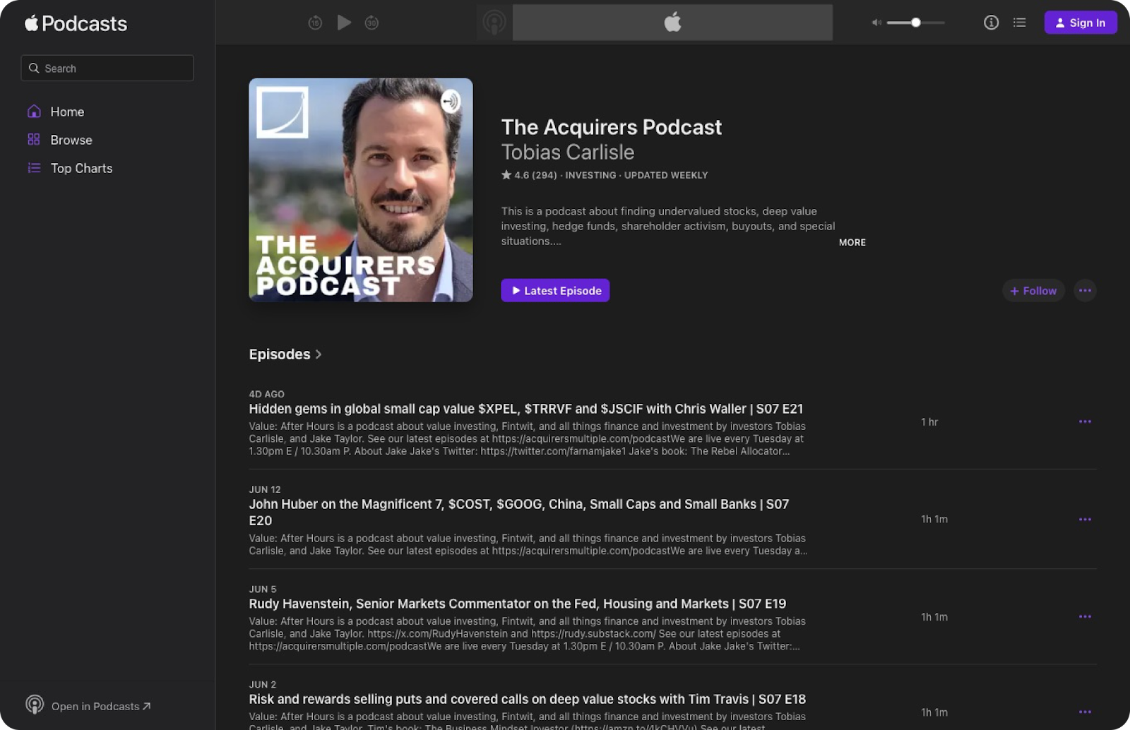 best investing podcasts - The Acquirer's Podcast