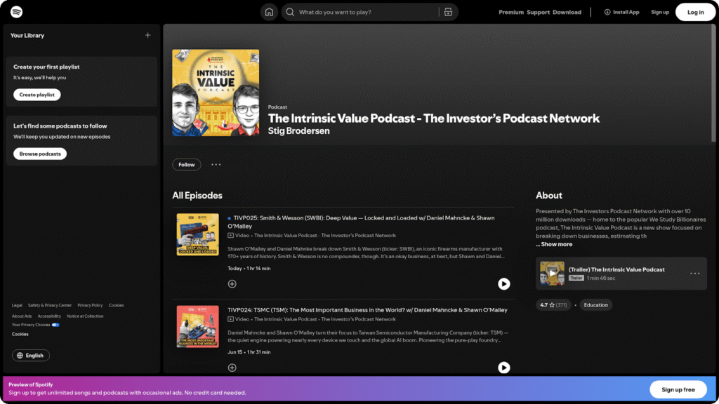 best investing podcasts - The Intrinsic Value Podcast