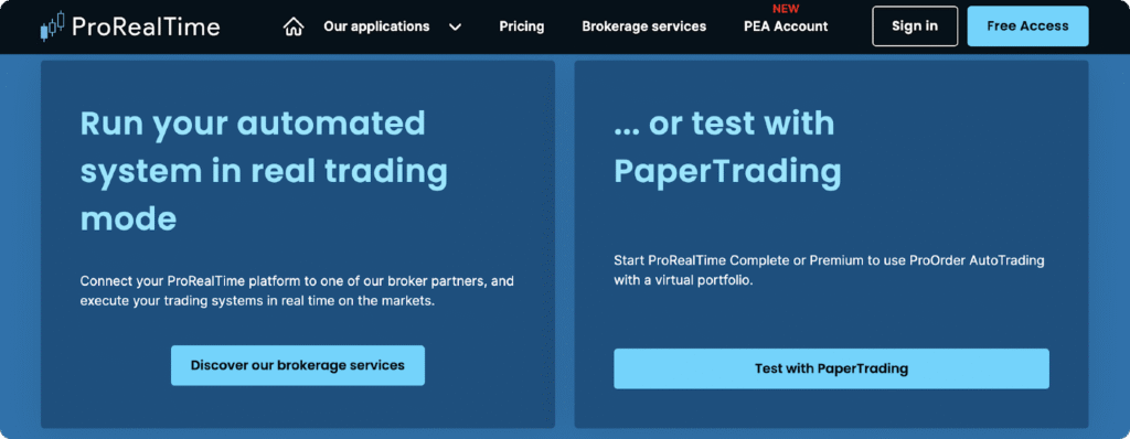 best paper trading apps - ProRealTime