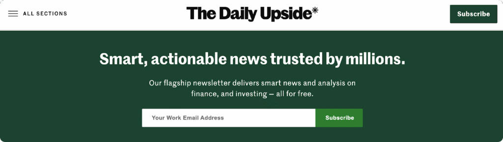 financial newsletters - The Daily Upside