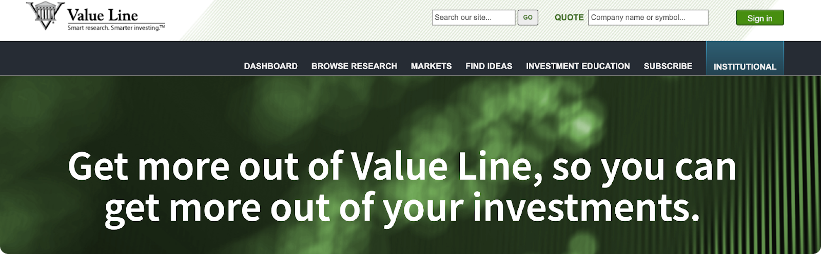 financial newsletters - Value Line