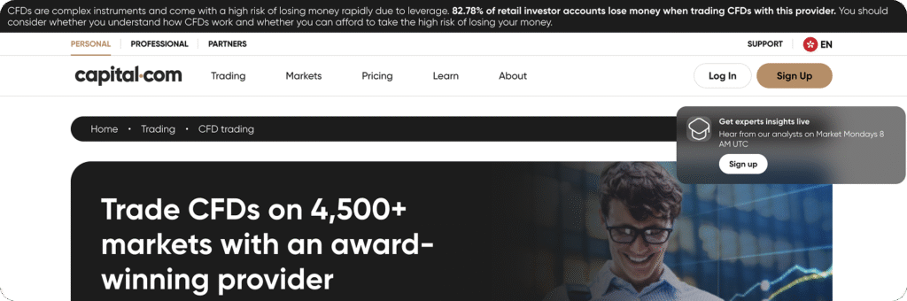 best cfd trading platform - Capital.com