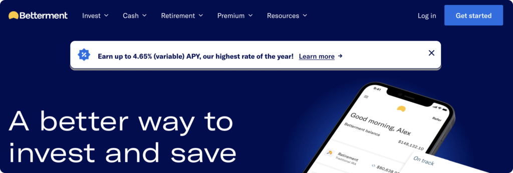 investment portfolio management software - Betterment