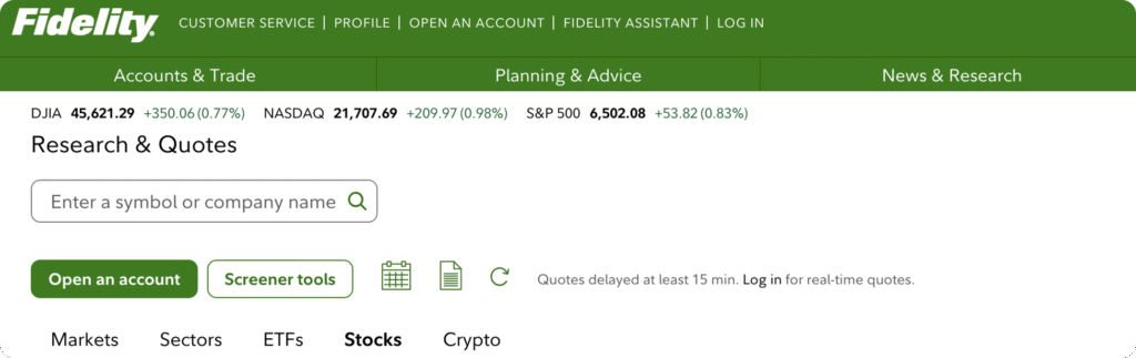 best stock watchlist app - Fidelity