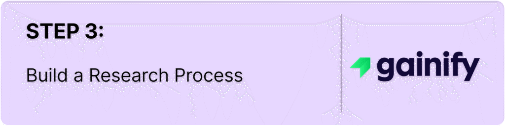 how to invest in stocks - Build a Research Process