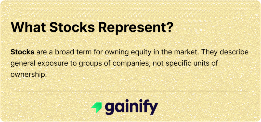 shares vs stocks - What Stocks Represent