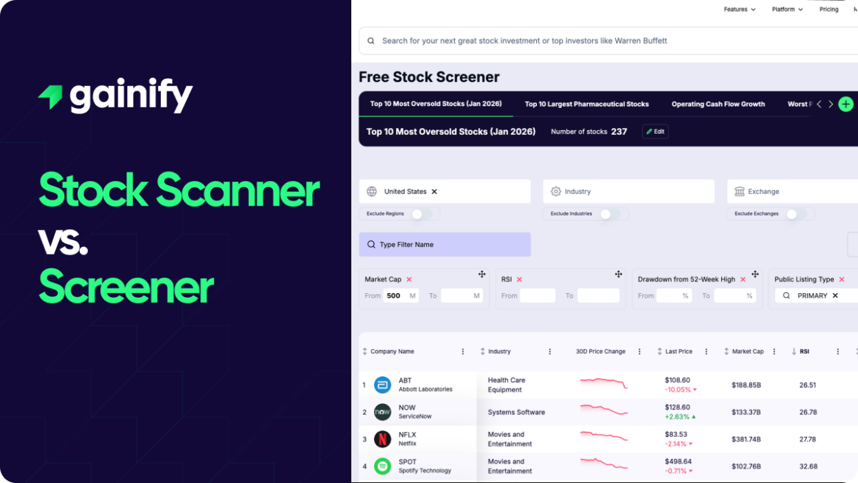 Stock Scanner vs Screener