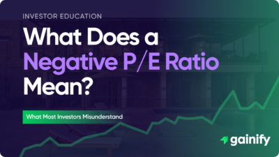 What Does a Negative P:E Ratio Mean