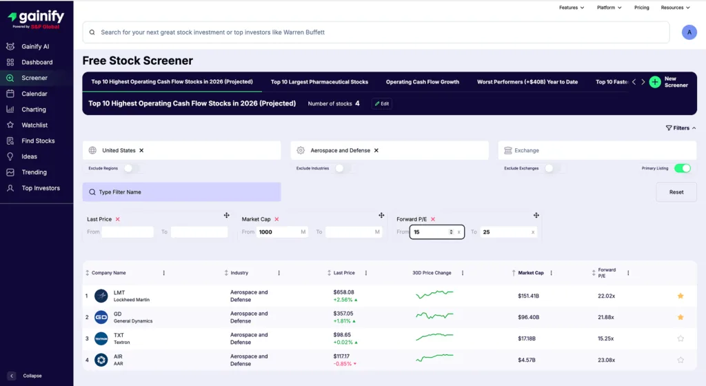 best stock screeners - gainify