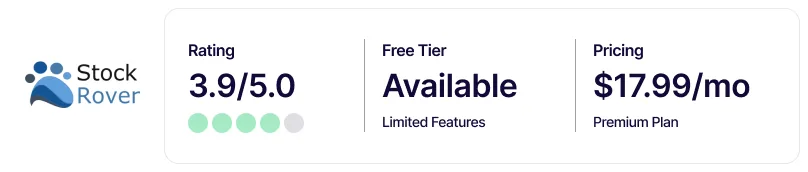 best stock screeners - stockrover - rating