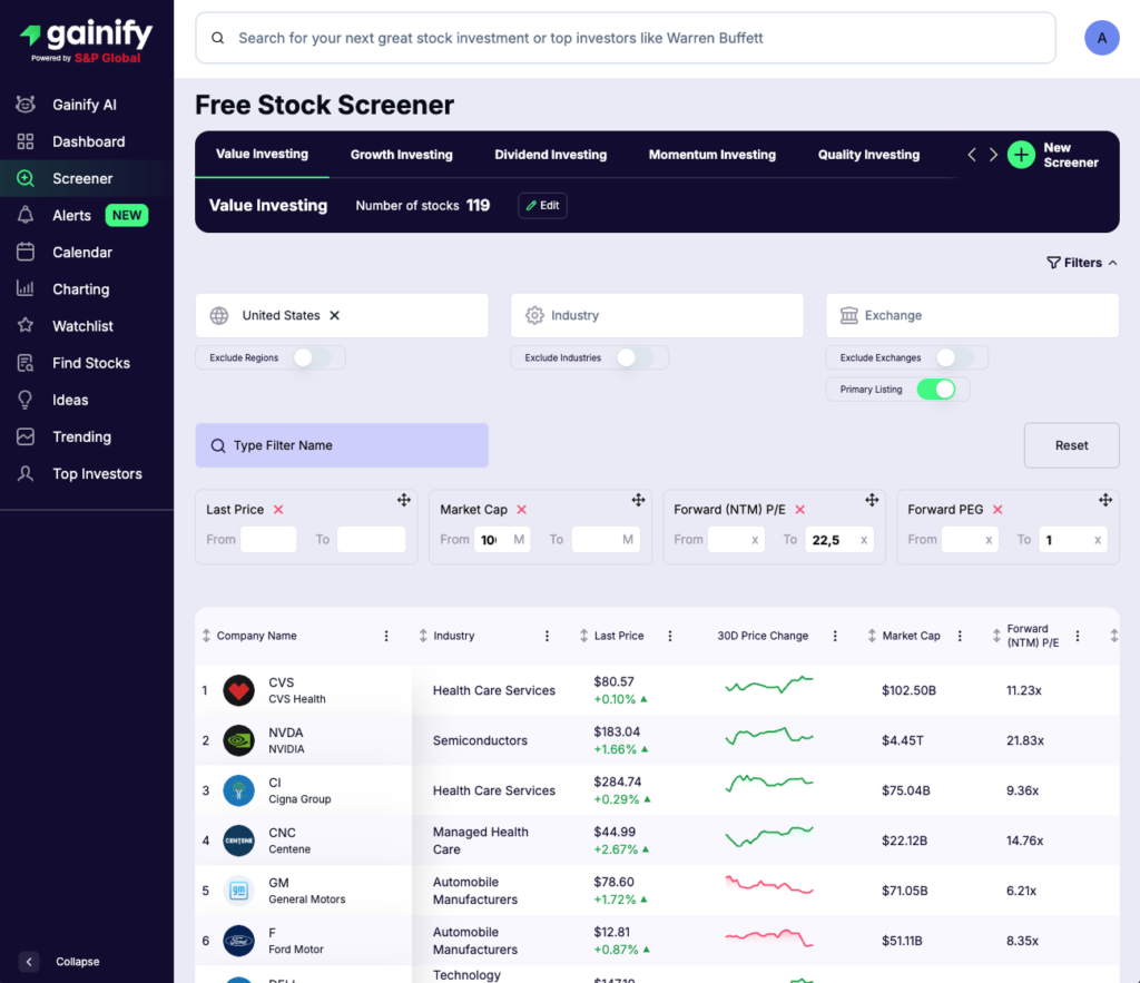 how to use stock screeners - Choose a stock screener